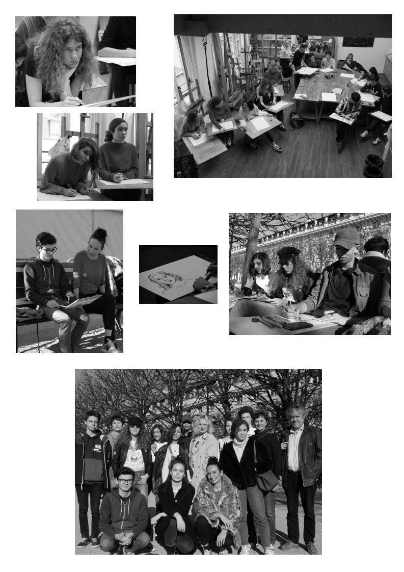 Apprendre les bases du dessin lors d'un stage de dessin à Paris en février 2020